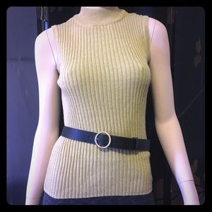 Sparkly Gold Vintage Mock Tank! CRYSTAL-KOBE